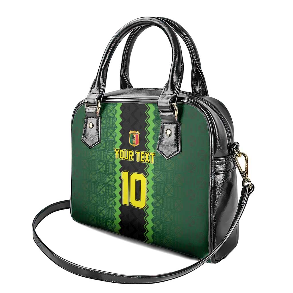Custom Mali Football Shoulder Handbag Les Aigles-Green Gold and Red LT03