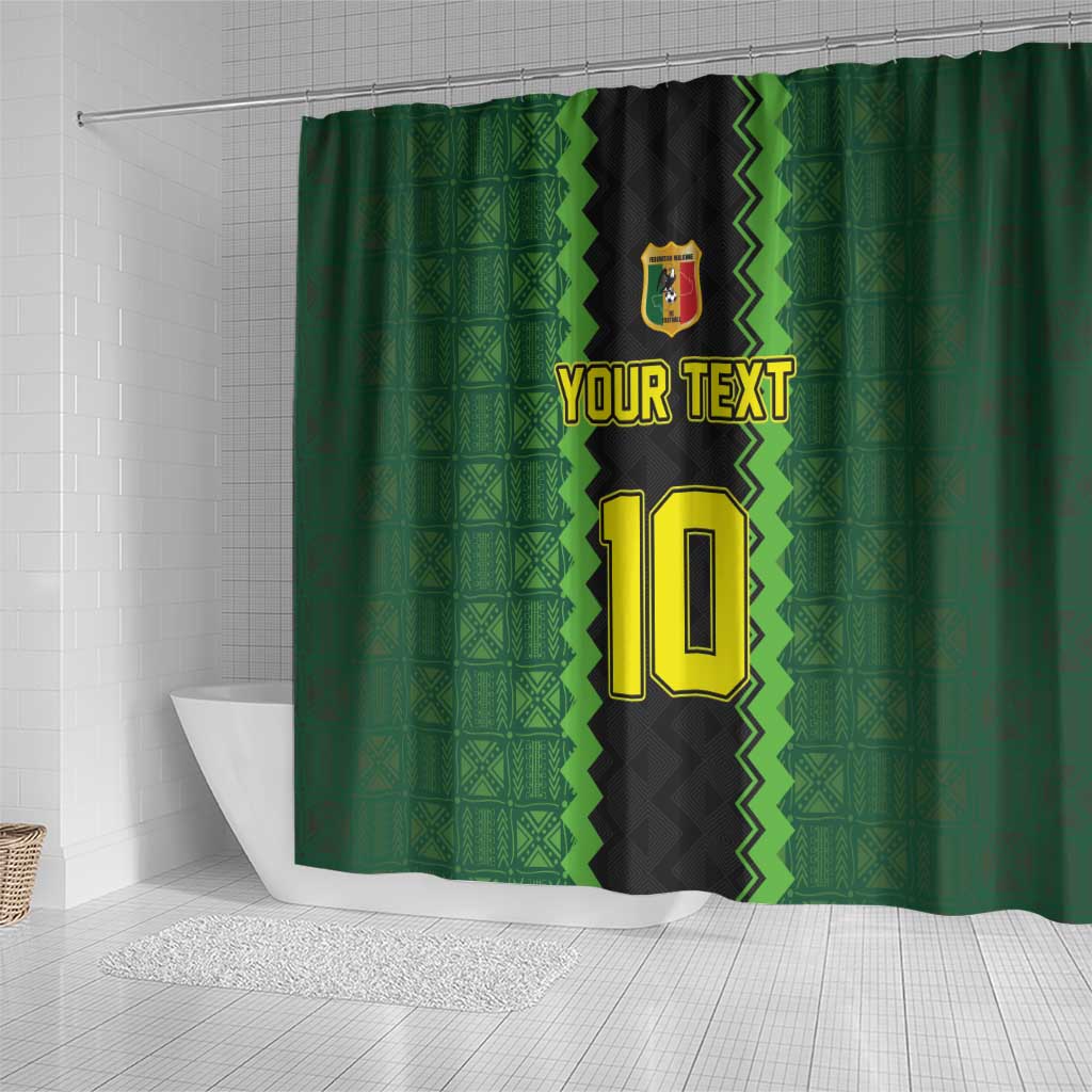 Custom Mali Football Shower Curtain Les Aigles-Green Gold and Red LT03