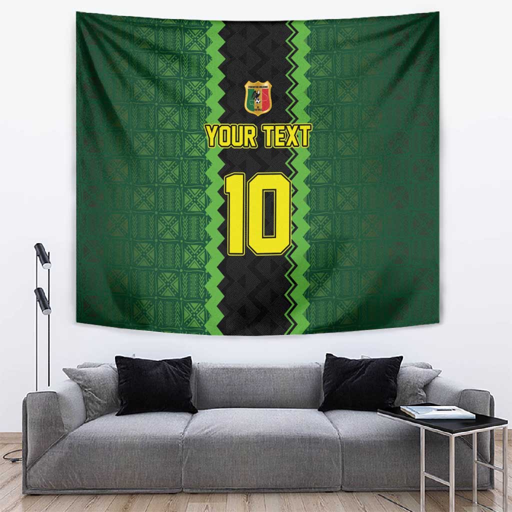 Custom Mali Football Tapestry Les Aigles-Green, Gold & Red LT03