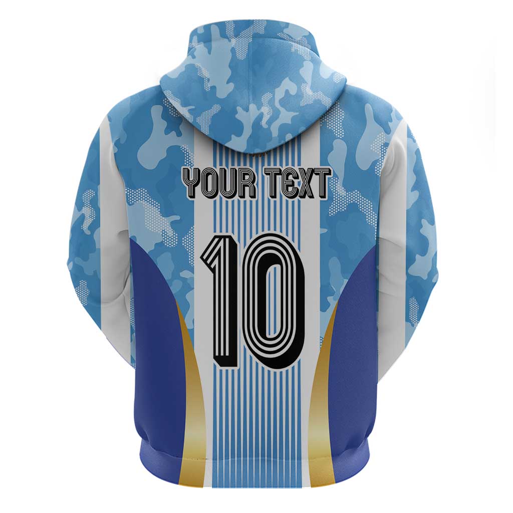 Custom Argentina Football Hoodie La Albiceleste Three Times The Best in The World LT03