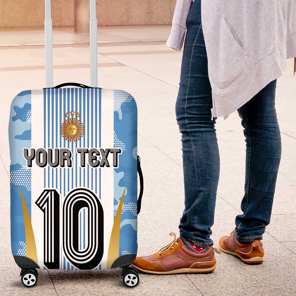 Custom Argentina Football Luggage Cover La Albiceleste Three Times The Best in The World LT03