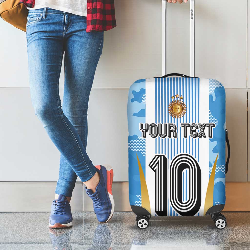 Custom Argentina Football Luggage Cover La Albiceleste Three Times The Best in The World LT03