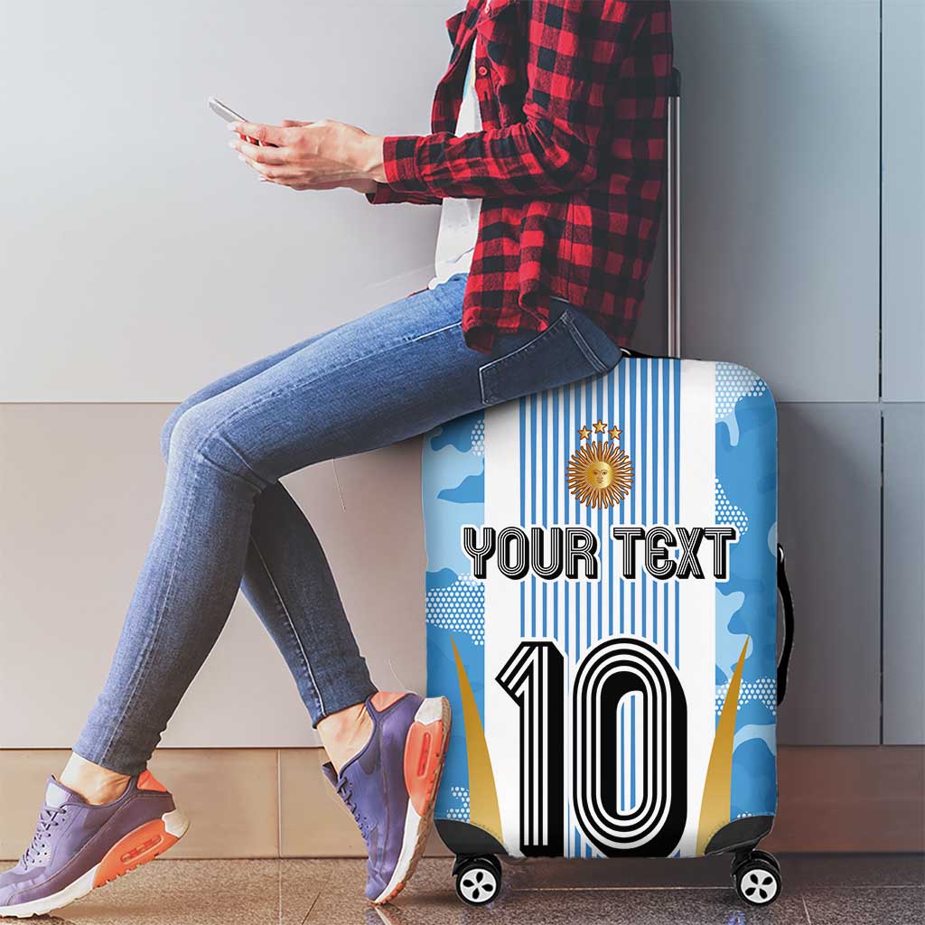 Custom Argentina Football Luggage Cover La Albiceleste Three Times The Best in The World LT03