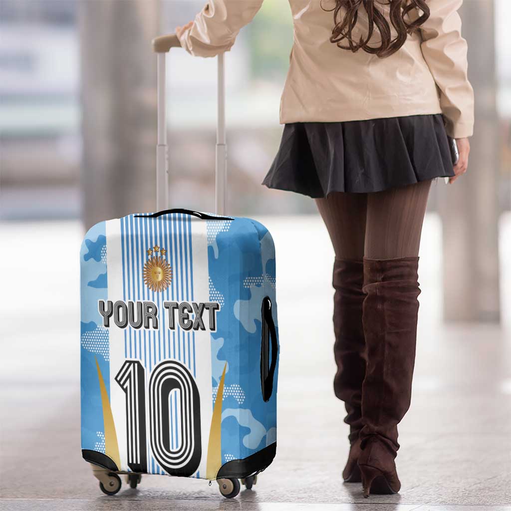 Custom Argentina Football Luggage Cover La Albiceleste Three Times The Best in The World LT03