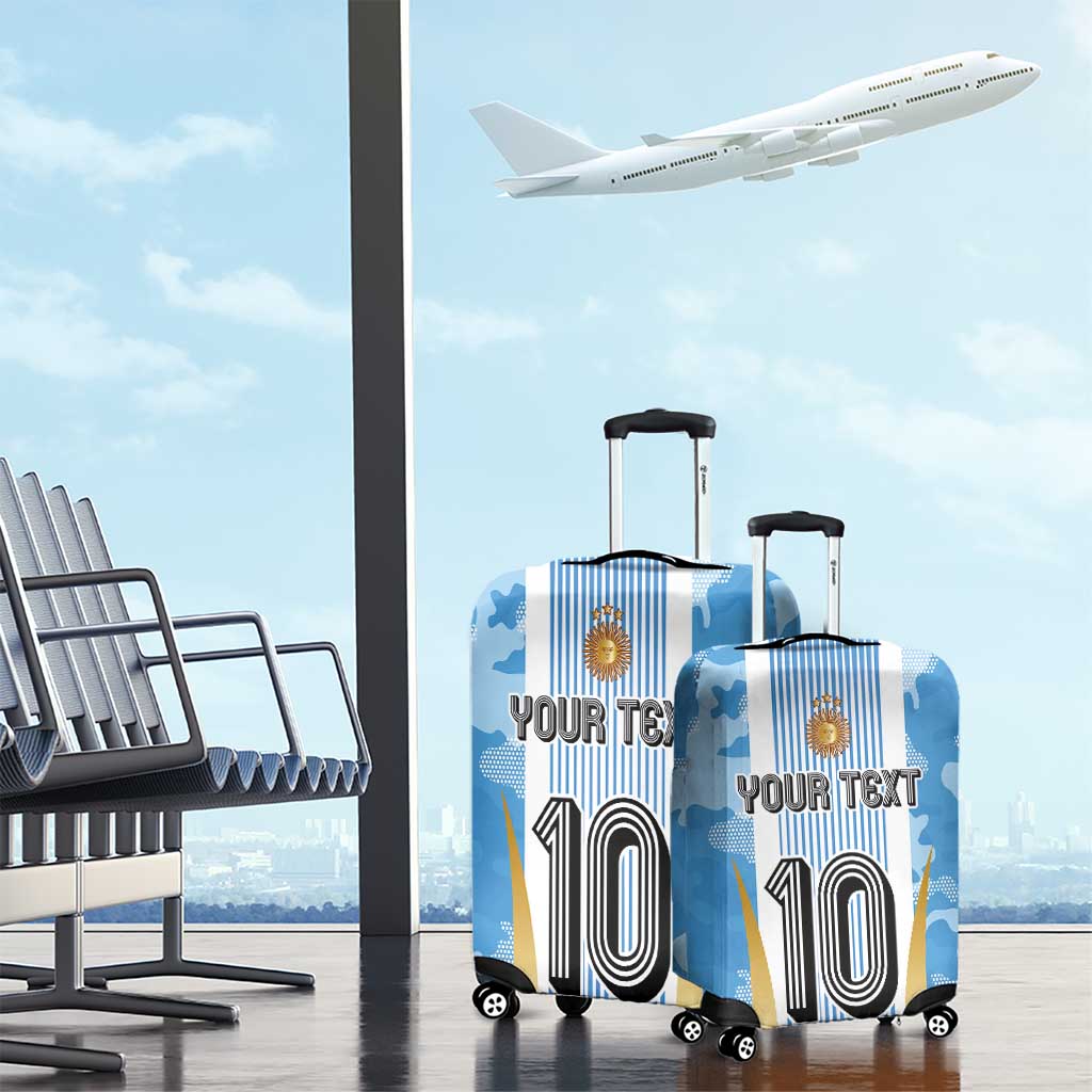 Custom Argentina Football Luggage Cover La Albiceleste Three Times The Best in The World LT03