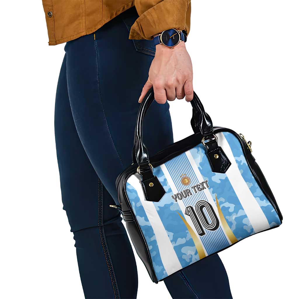 Custom Argentina Football Shoulder Handbag La Albiceleste Three Times The Best in The World LT03