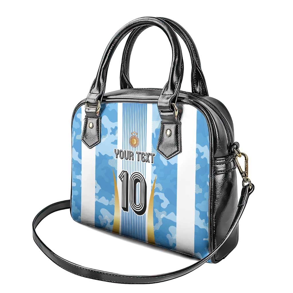 Custom Argentina Football Shoulder Handbag La Albiceleste Three Times The Best in The World LT03