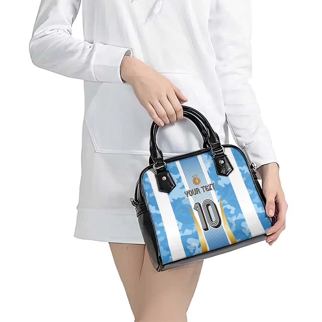Custom Argentina Football Shoulder Handbag La Albiceleste Three Times The Best in The World LT03