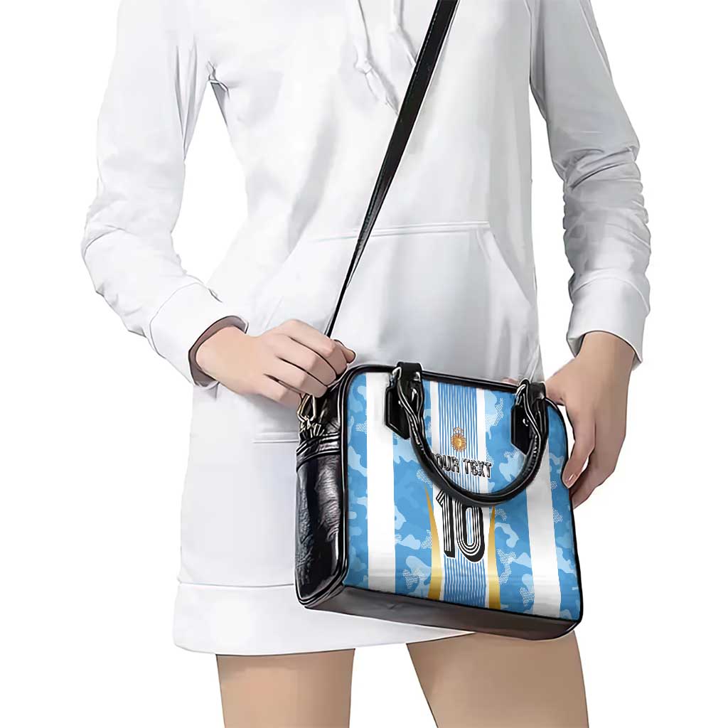 Custom Argentina Football Shoulder Handbag La Albiceleste Three Times The Best in The World LT03