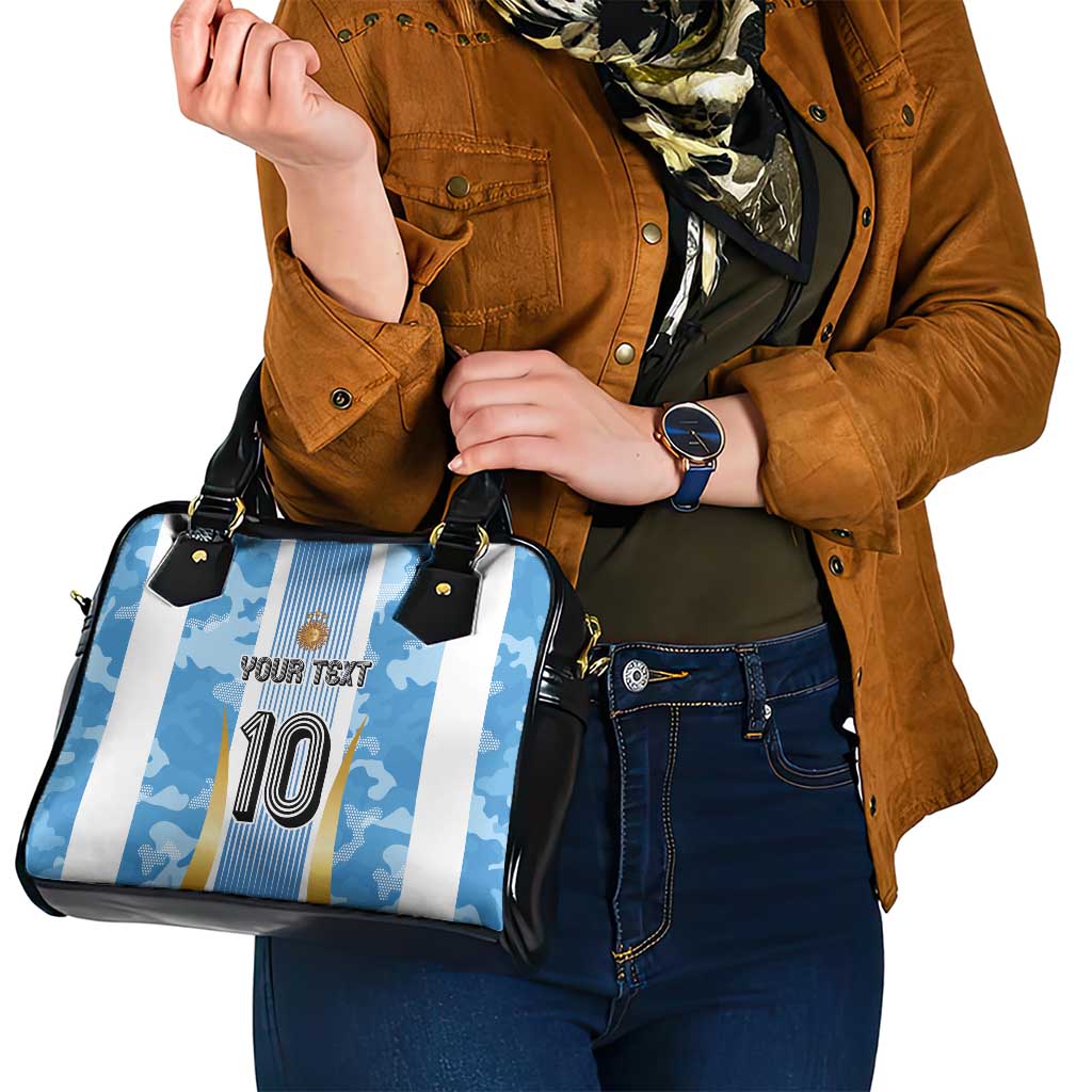 Custom Argentina Football Shoulder Handbag La Albiceleste Three Times The Best in The World LT03