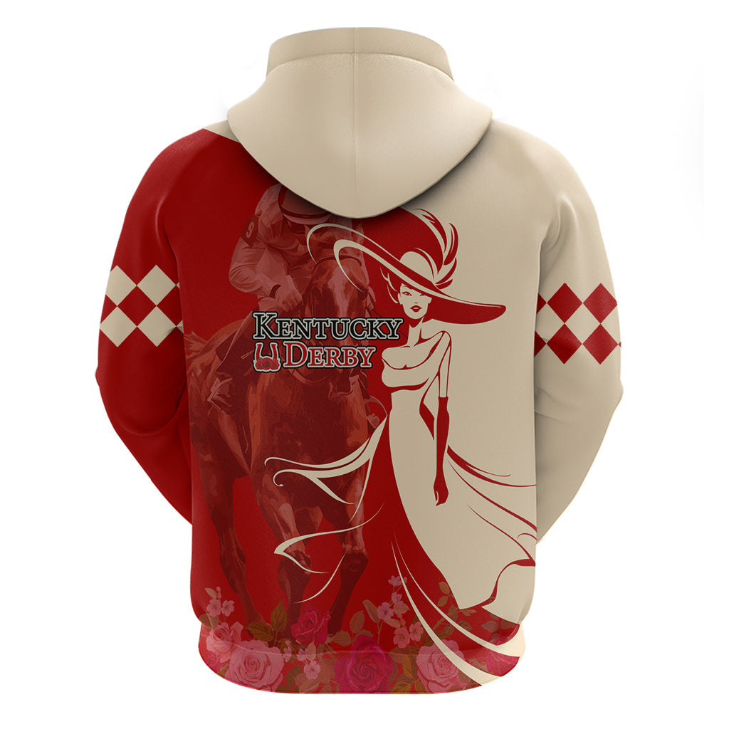 Kentucky Racing Horses Derby Hat Girl Hoodie Red Color LT03