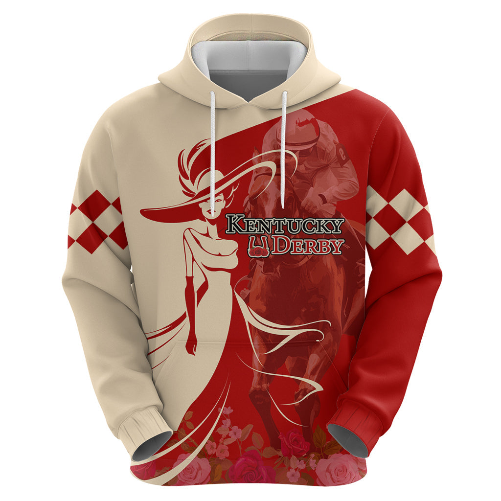 Kentucky Racing Horses Derby Hat Girl Hoodie Red Color LT03