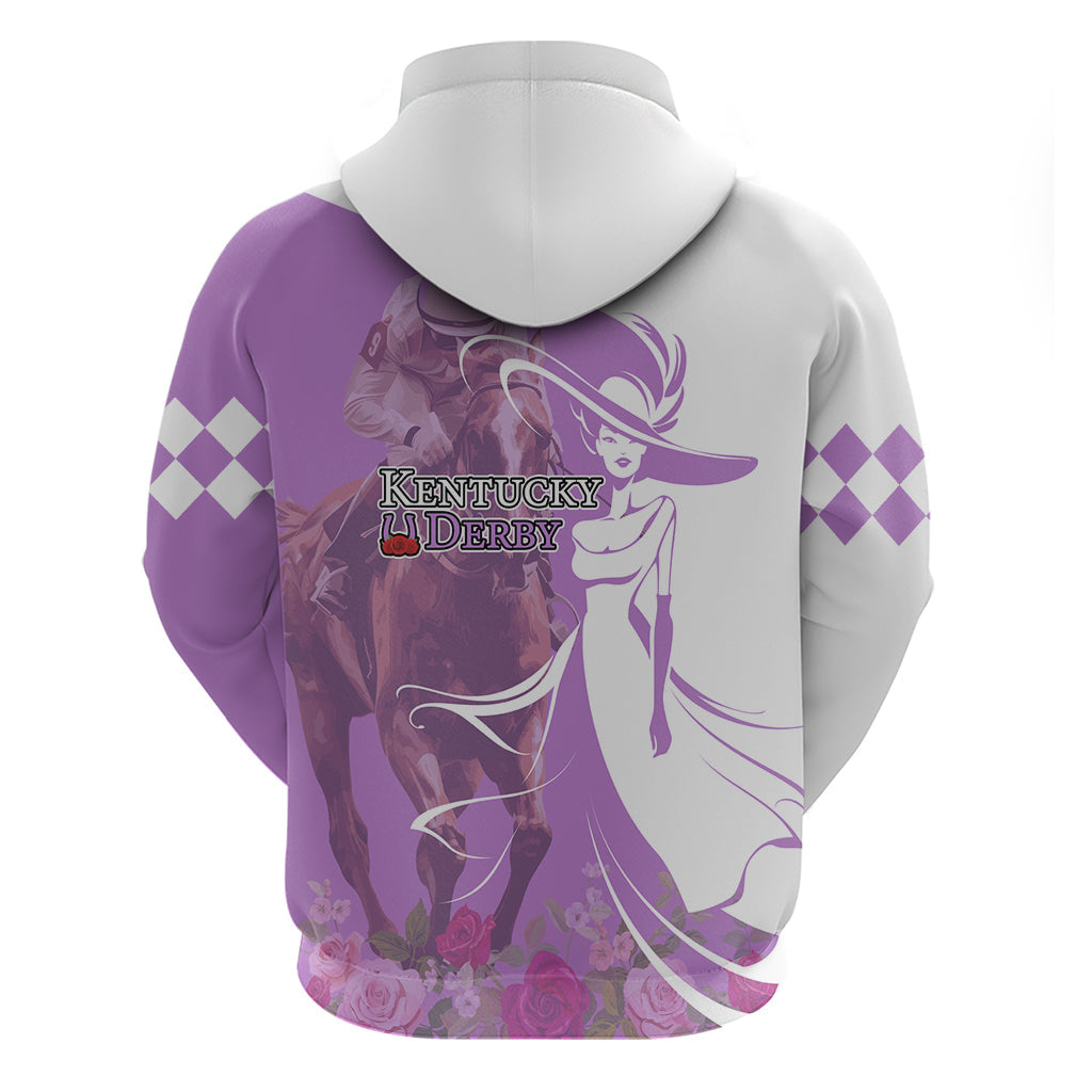Kentucky Racing Horses Derby Hat Girl Hoodie Purple Color LT03