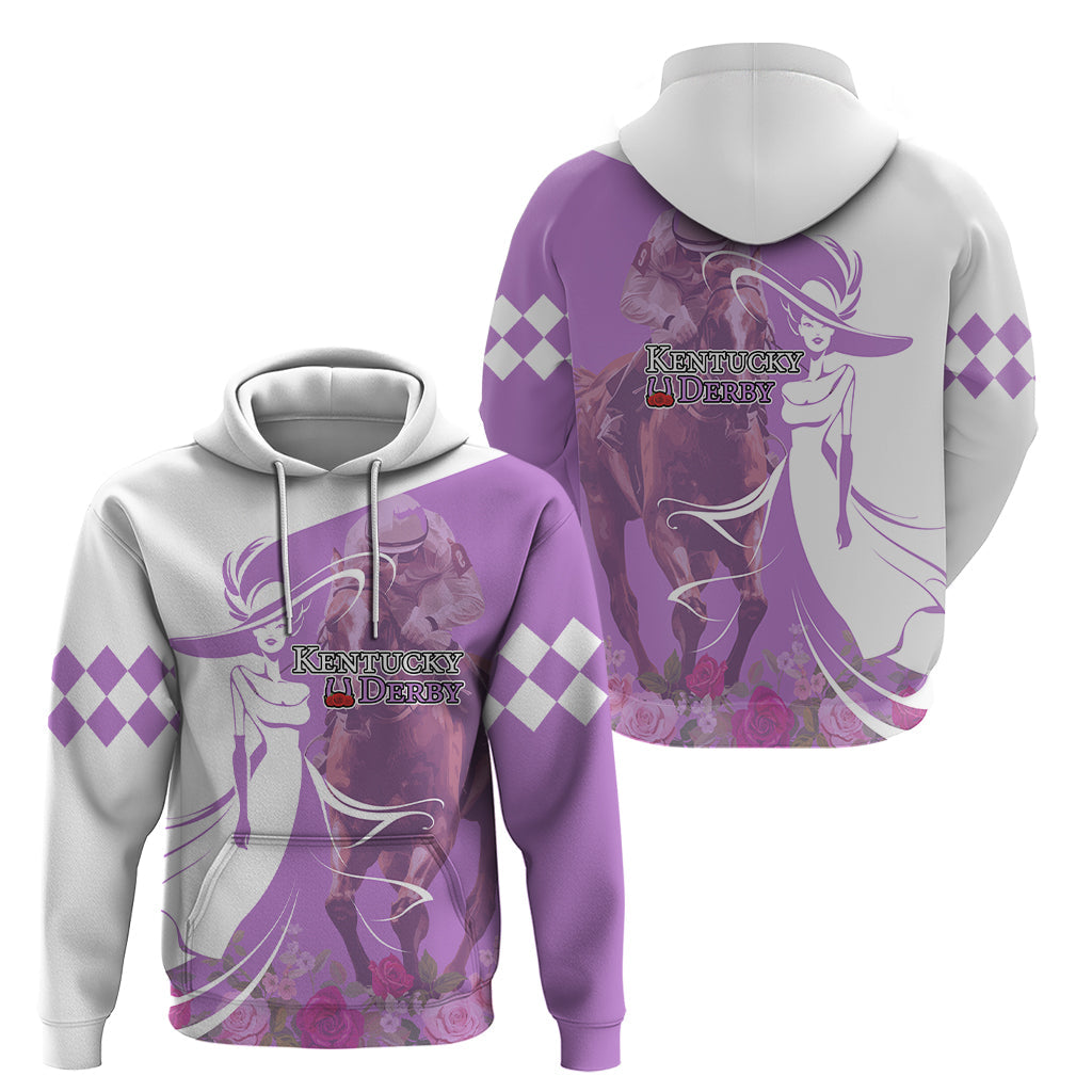 Kentucky Racing Horses Derby Hat Girl Hoodie Purple Color LT03