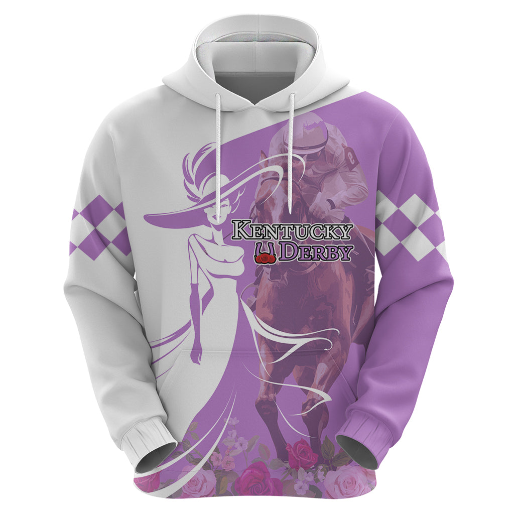 Kentucky Racing Horses Derby Hat Girl Hoodie Purple Color LT03
