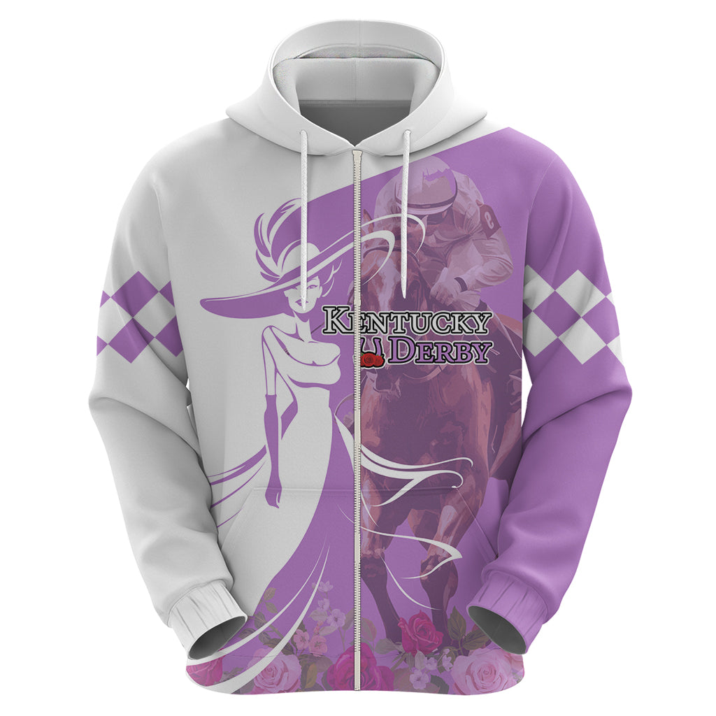 Kentucky Racing Horses Derby Hat Girl Hoodie Purple Color LT03