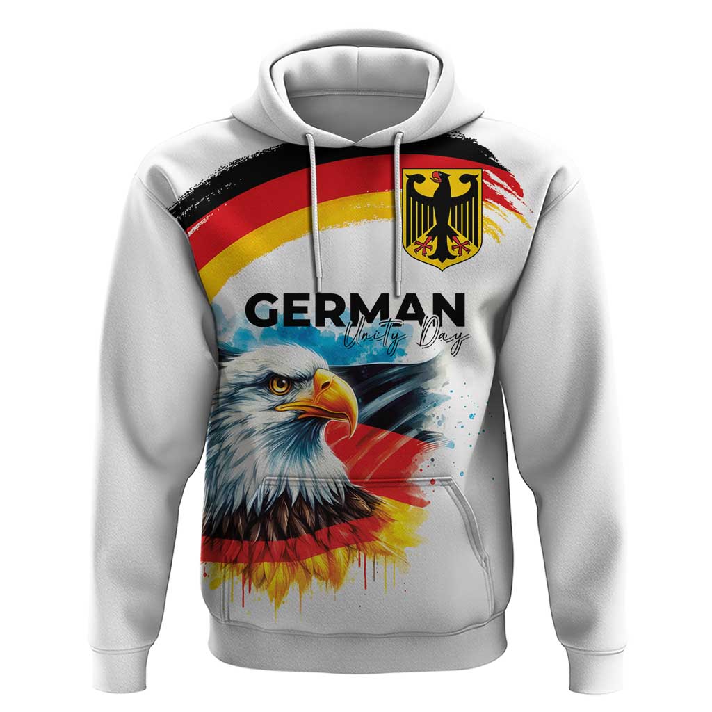 German Unity Day Hoodie Germany Flag with Eagle Head and Emblem LT03