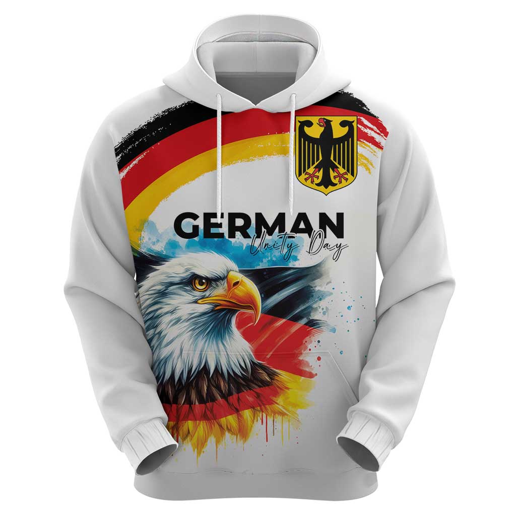 German Unity Day Hoodie Germany Flag with Eagle Head and Emblem LT03