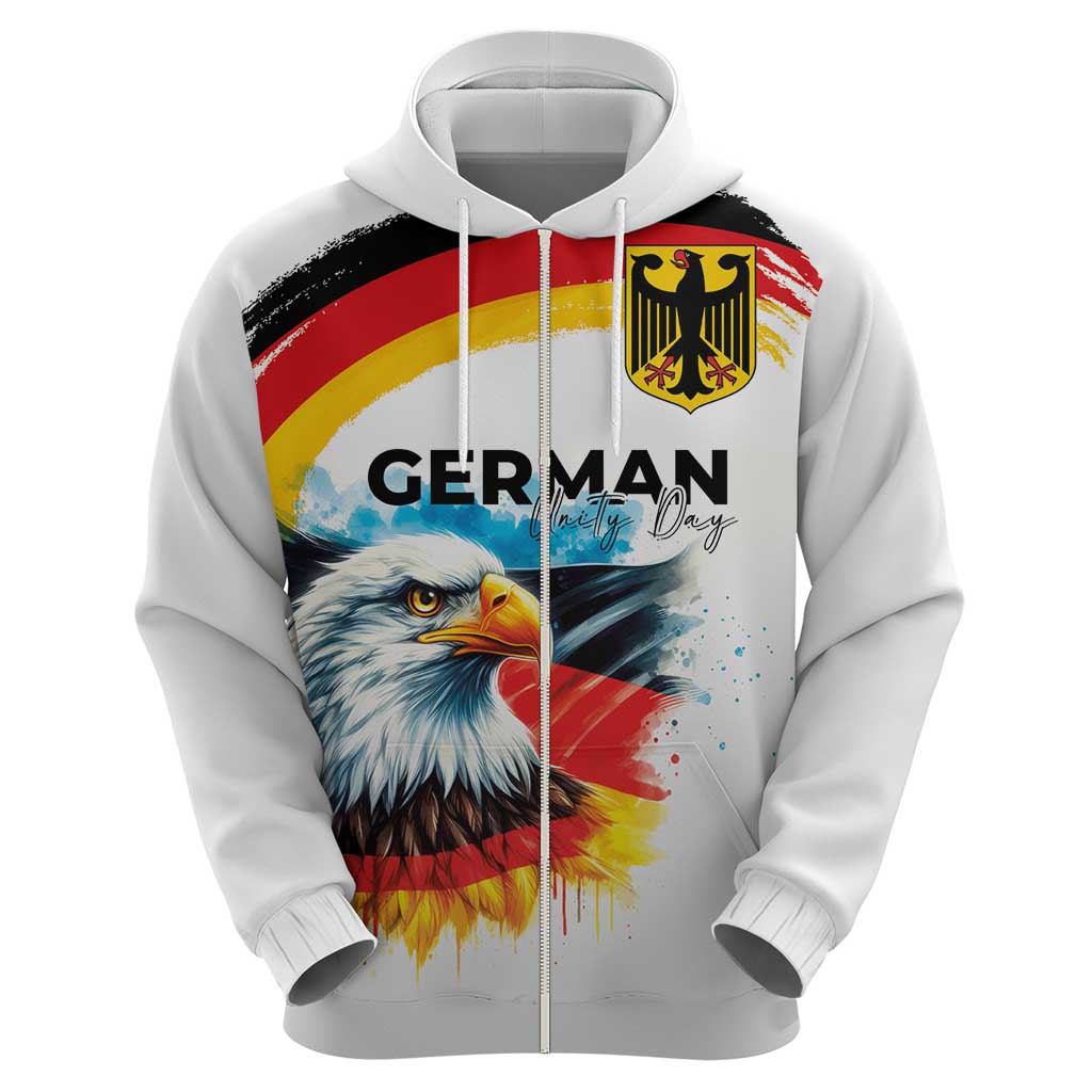 German Unity Day Hoodie Germany Flag with Eagle Head and Emblem LT03