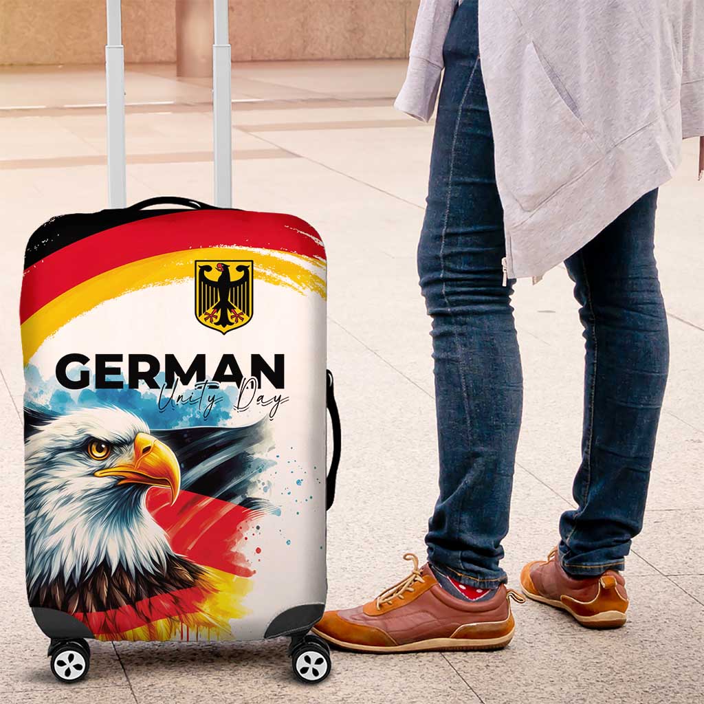 German Unity Day Luggage Cover Germany Flag with Eagle Head and Emblem LT03