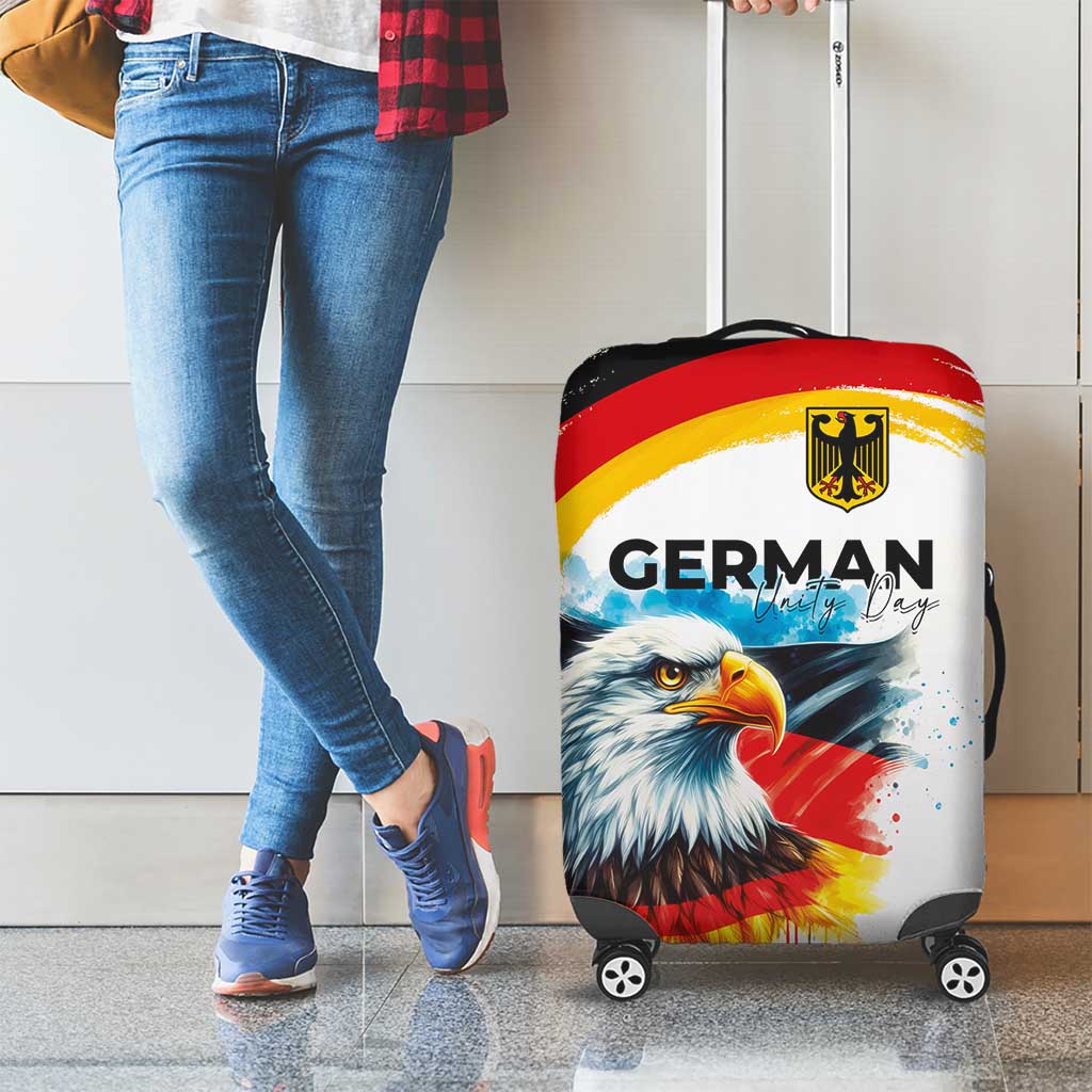 German Unity Day Luggage Cover Germany Flag with Eagle Head and Emblem LT03
