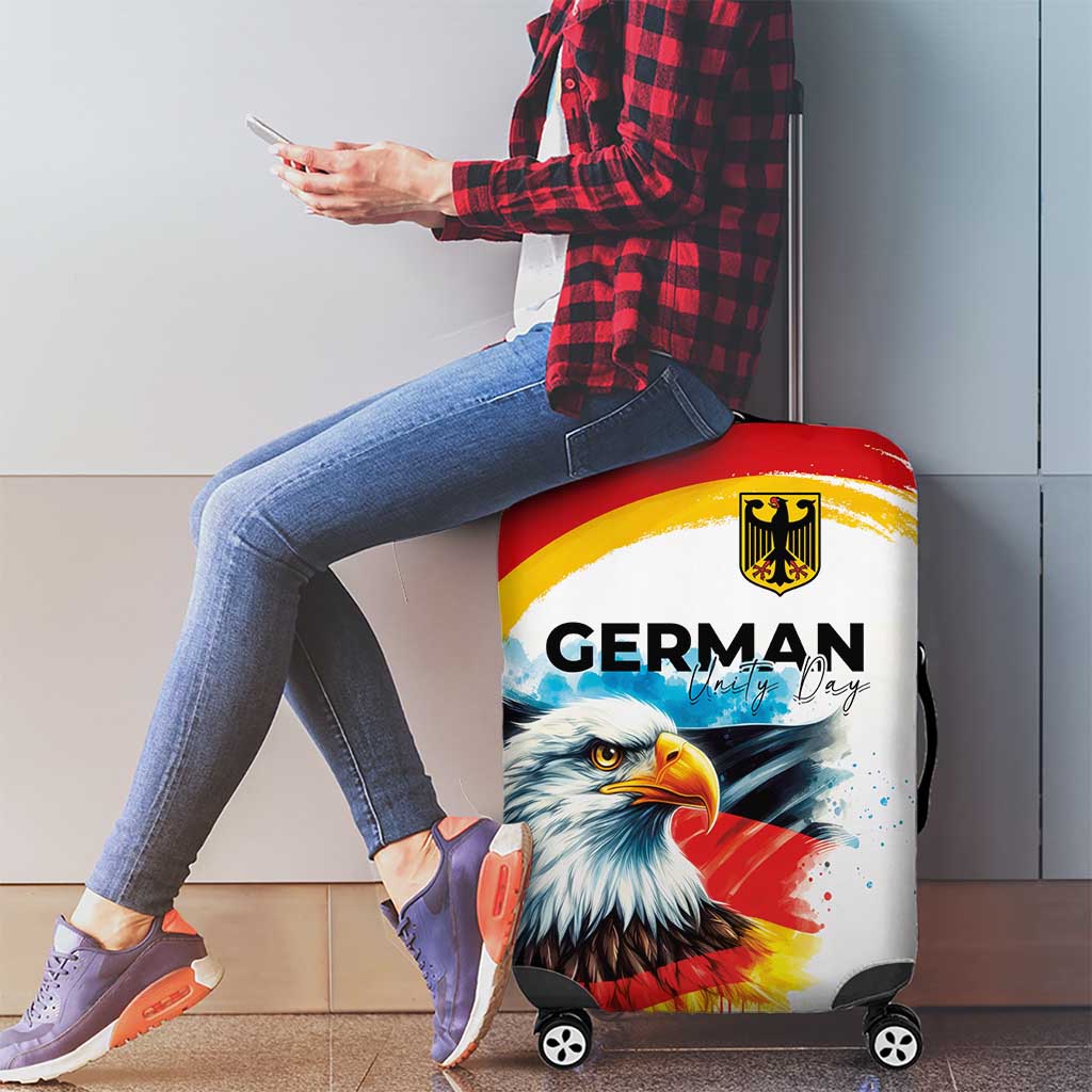 German Unity Day Luggage Cover Germany Flag with Eagle Head and Emblem LT03