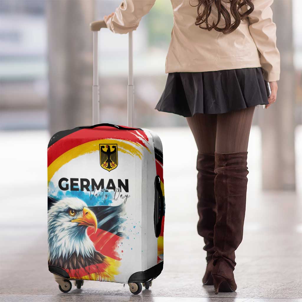 German Unity Day Luggage Cover Germany Flag with Eagle Head and Emblem LT03