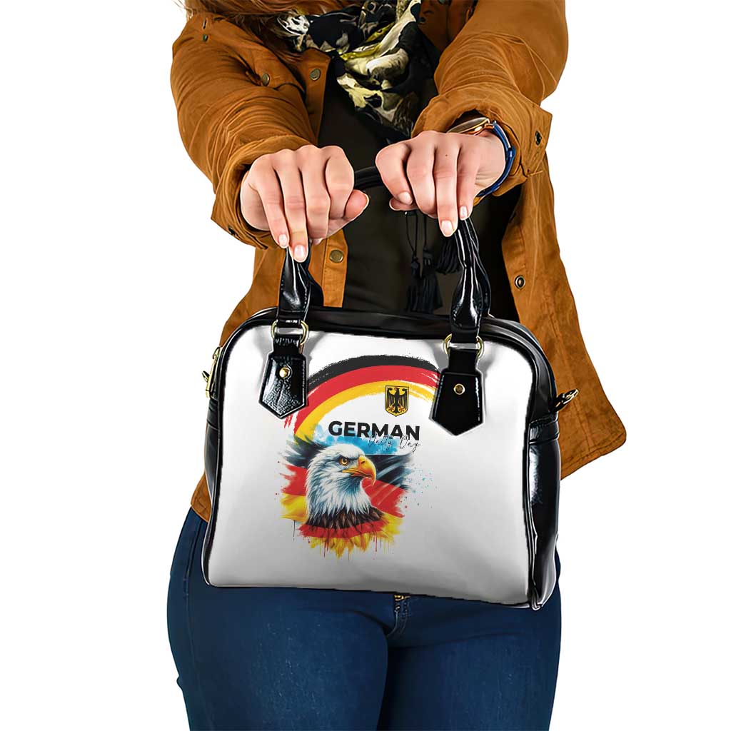 German Unity Day Shoulder Handbag Germany Flag with Eagle Head and Emblem LT03