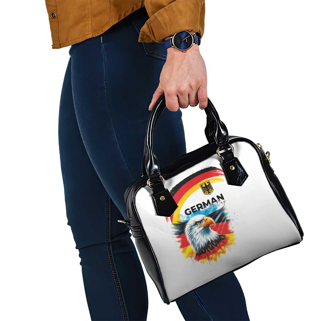 German Unity Day Shoulder Handbag Germany Flag with Eagle Head and Emblem LT03