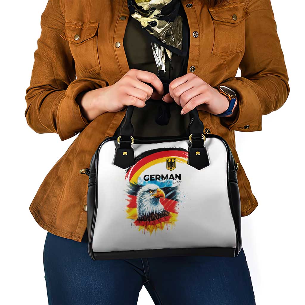German Unity Day Shoulder Handbag Germany Flag with Eagle Head and Emblem LT03