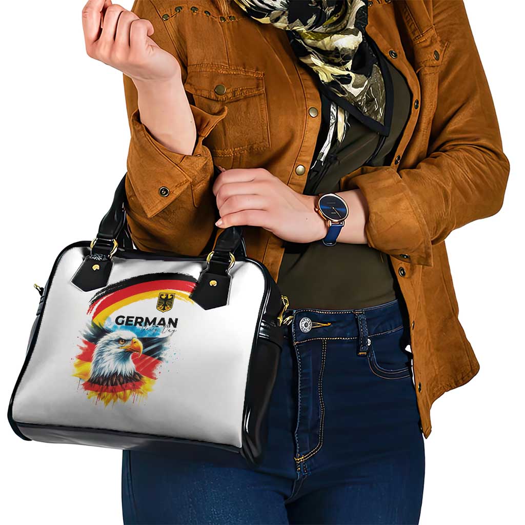 German Unity Day Shoulder Handbag Germany Flag with Eagle Head and Emblem LT03