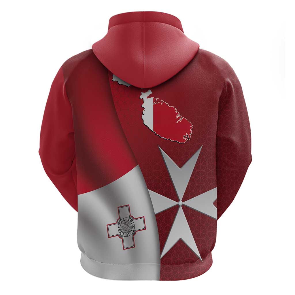 Malta Independence Day Hoodie National Flag with Maltese Cross and Emblem LT03