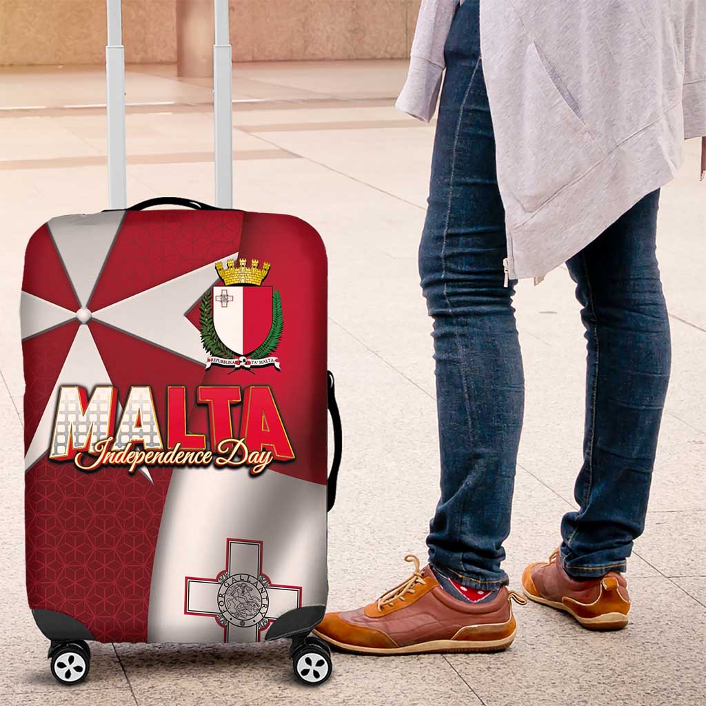 Malta Independence Day Luggage Cover National Flag with Maltese Cross and Emblem LT03