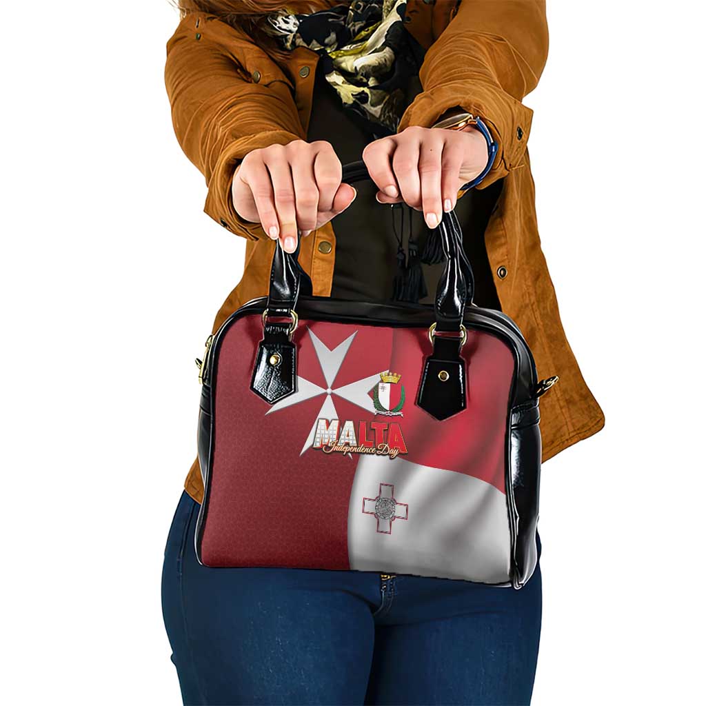 Malta Independence Day Shoulder Handbag National Flag with Maltese Cross and Emblem LT03