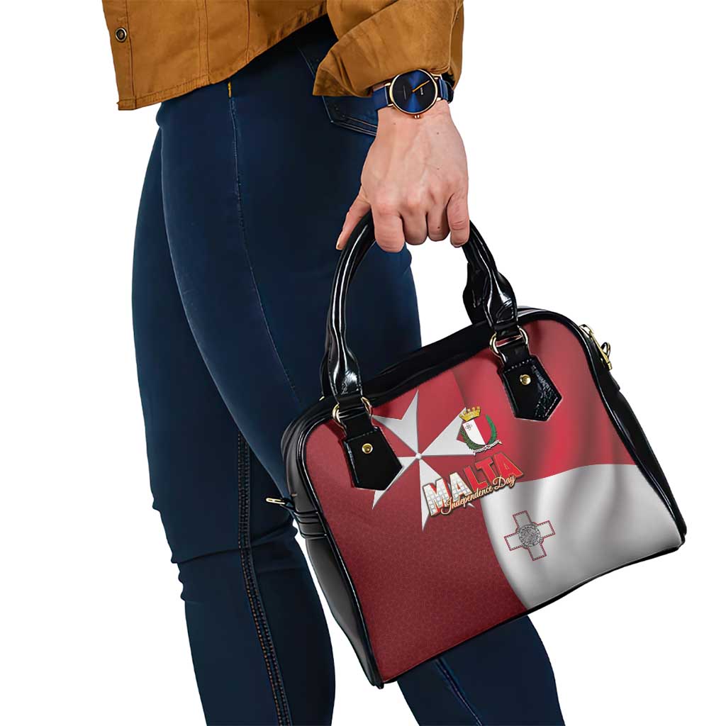 Malta Independence Day Shoulder Handbag National Flag with Maltese Cross and Emblem LT03