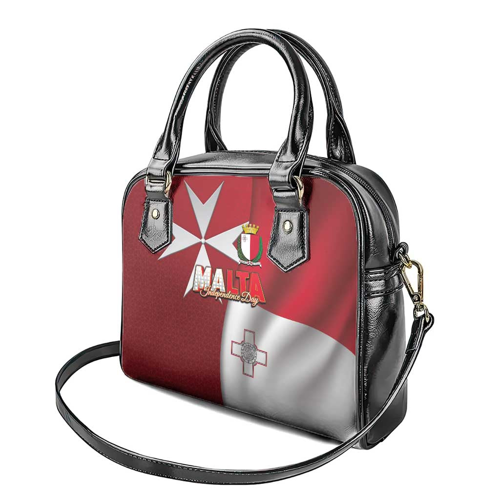 Malta Independence Day Shoulder Handbag National Flag with Maltese Cross and Emblem LT03