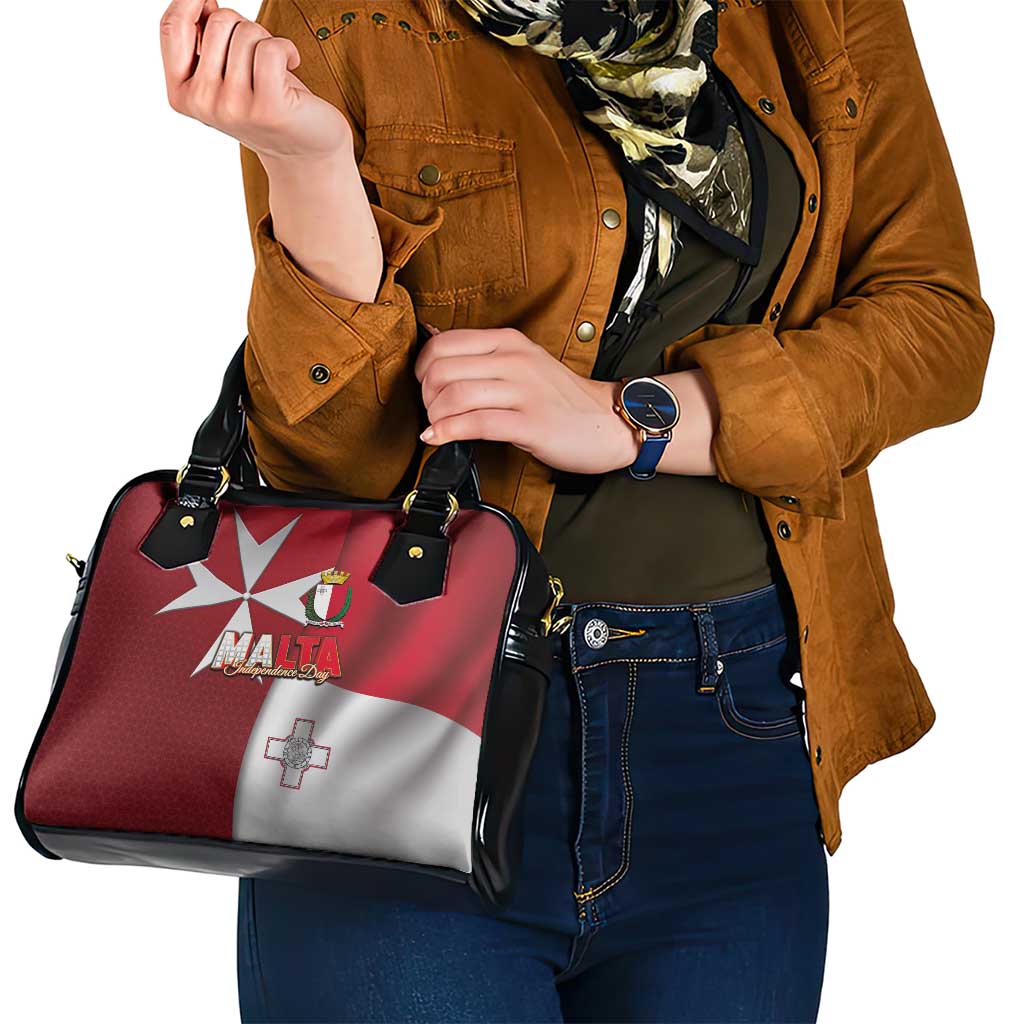Malta Independence Day Shoulder Handbag National Flag with Maltese Cross and Emblem LT03
