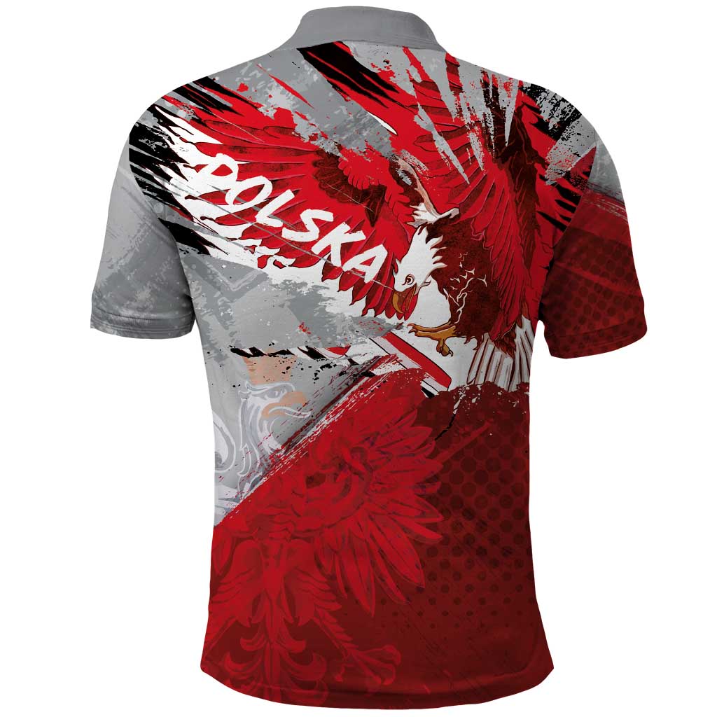 Polska Eagle Polo Shirt Poland Sporty Grunge Style LT03