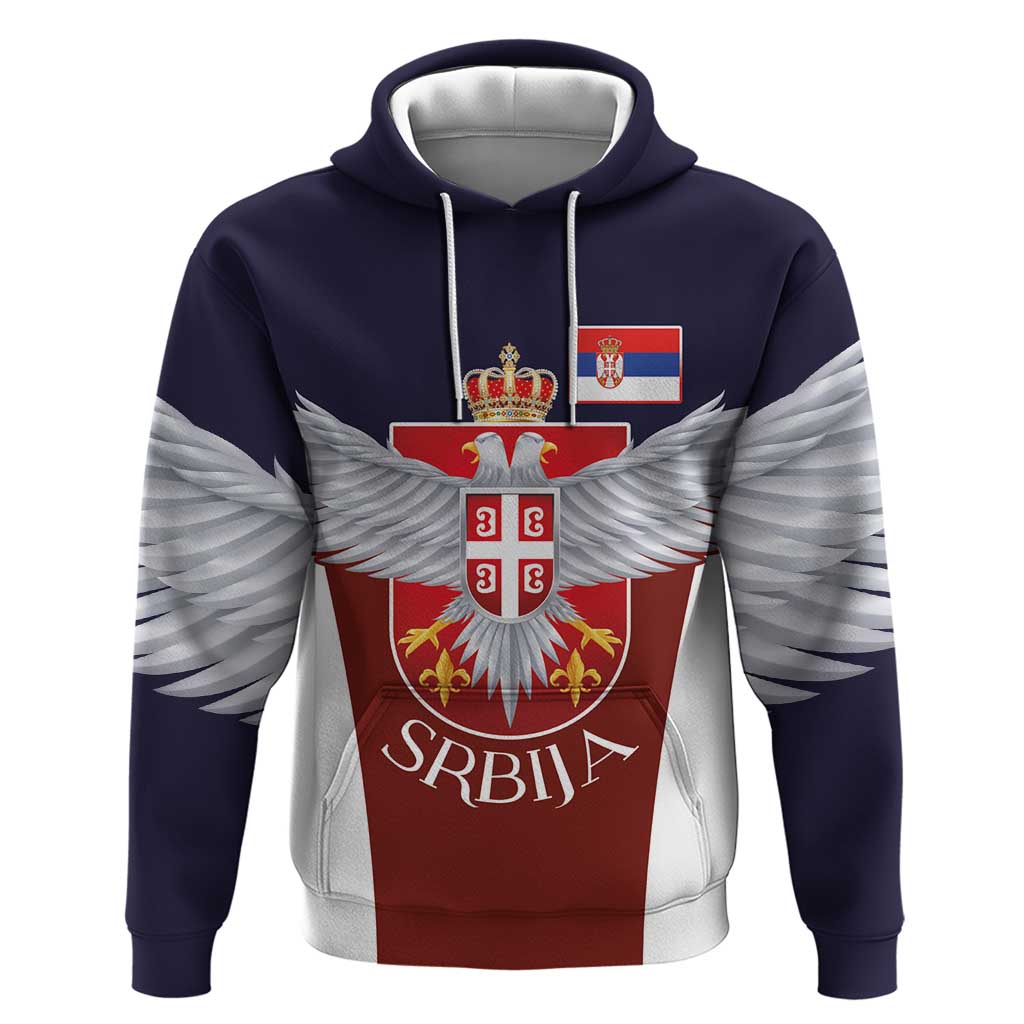 Serbia Hoodie Double Headed Eage Emblem Sporty LT03