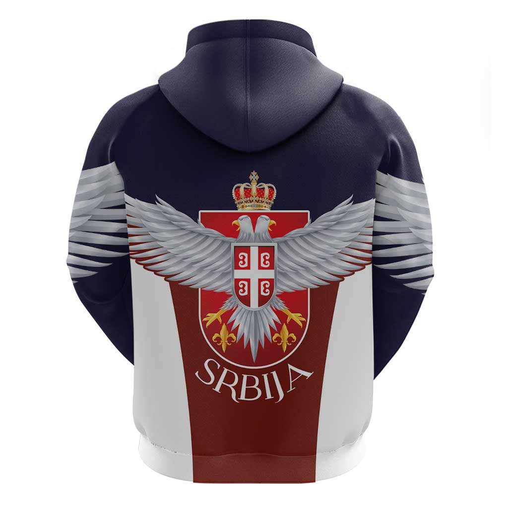 Serbia Hoodie Double Headed Eage Emblem Sporty LT03