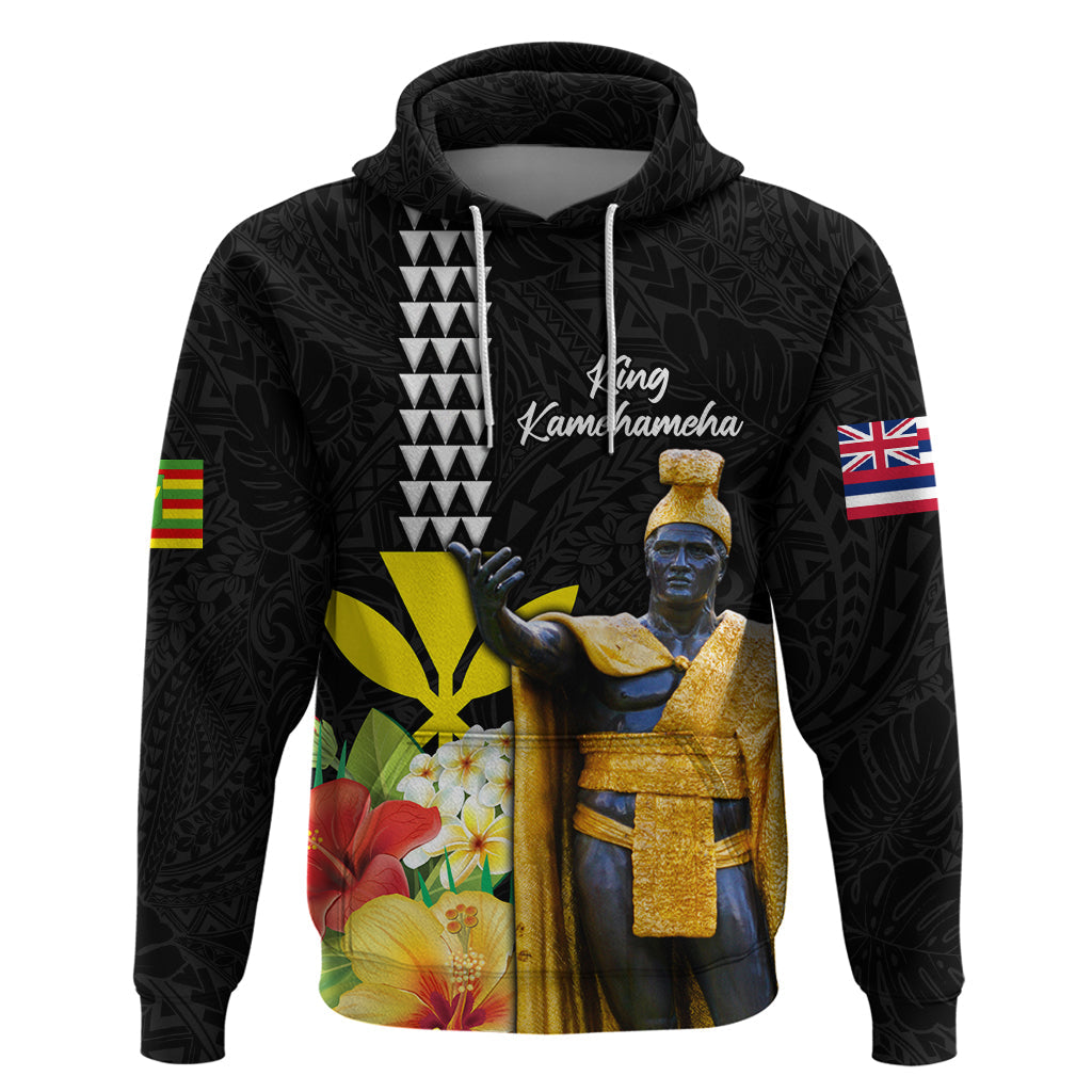 Hawaii King Kamehameha Day Hoodie Kanaka Maoli Hibiscus Flower and Kakau Pattern LT03