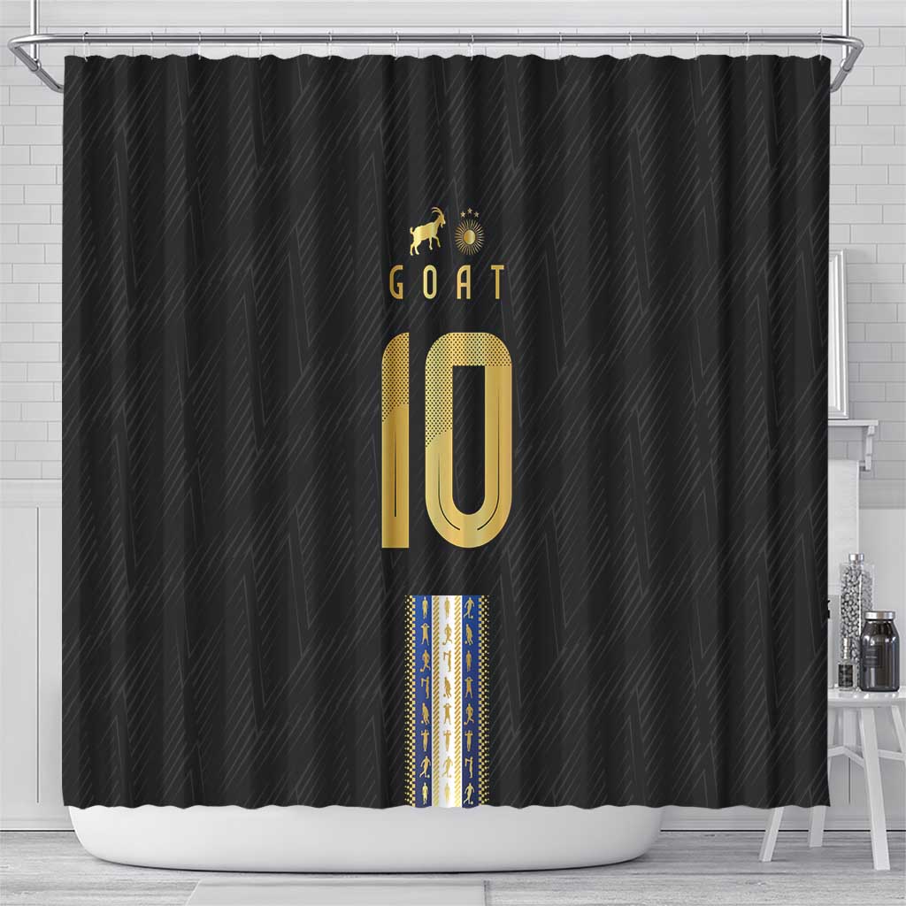 Argentina Football Shower Curtain GOAT-Pride of La Albiceleste LT03