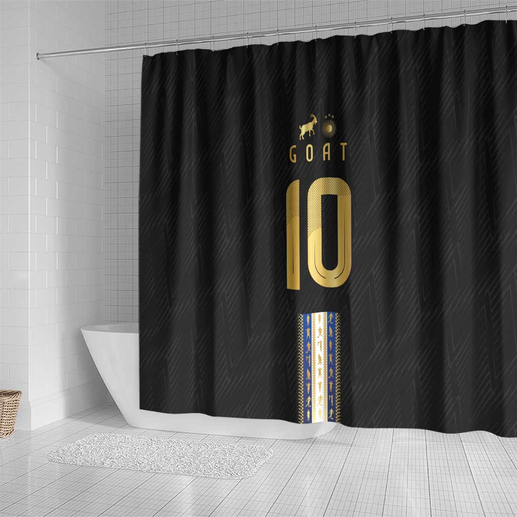 Argentina Football Shower Curtain GOAT-Pride of La Albiceleste LT03