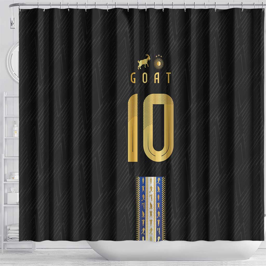 Argentina Football Shower Curtain GOAT-Pride of La Albiceleste LT03