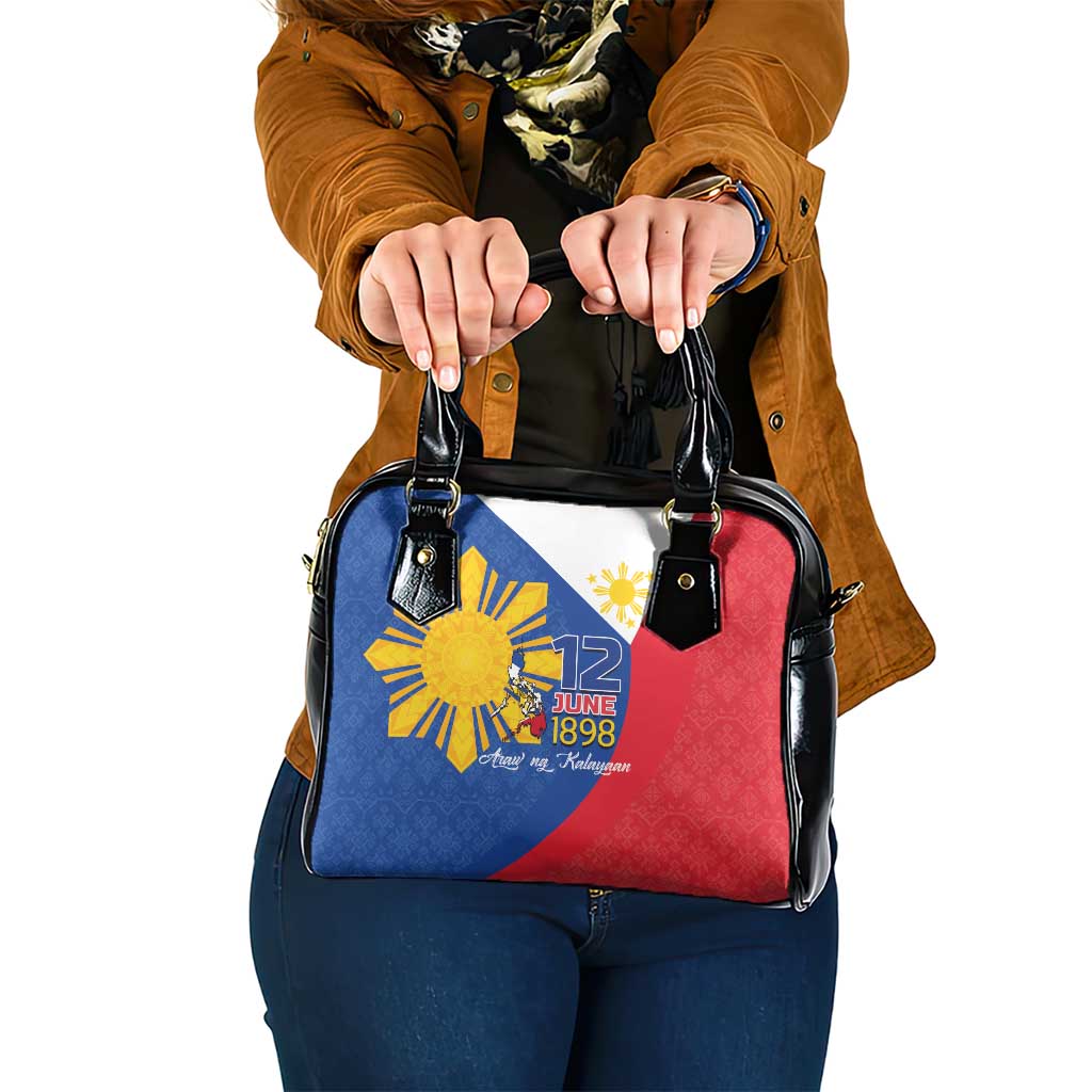 Philippines Independence Day Shoulder Handbag Araw ng Kalayaan Polynesian Sun and YAKAN Pattern LT03