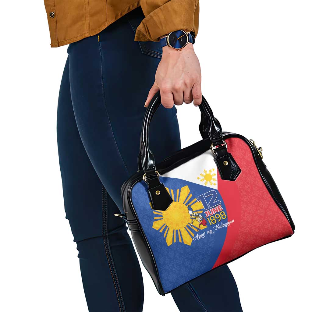 Philippines Independence Day Shoulder Handbag Araw ng Kalayaan Polynesian Sun and YAKAN Pattern LT03