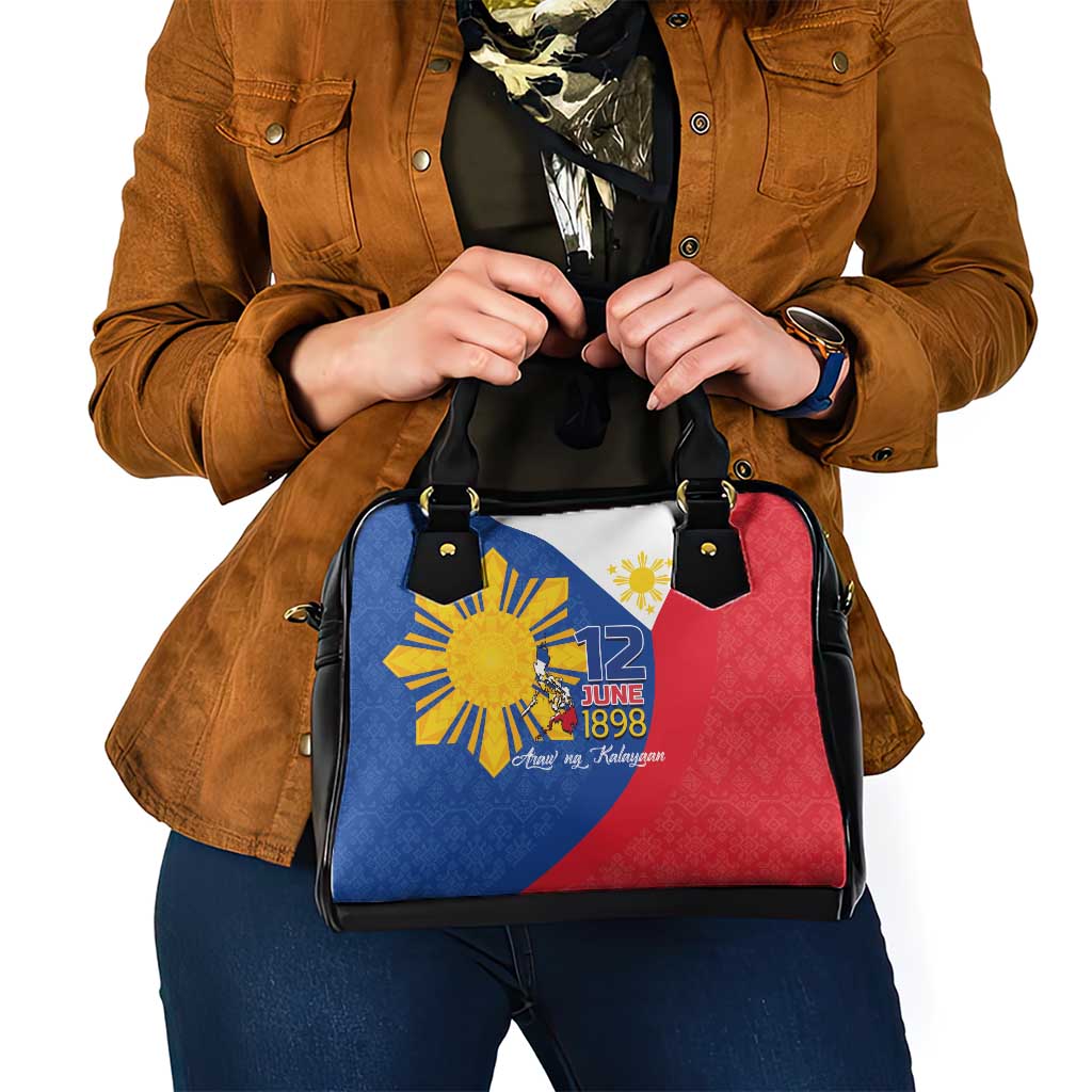 Philippines Independence Day Shoulder Handbag Araw ng Kalayaan Polynesian Sun and YAKAN Pattern LT03