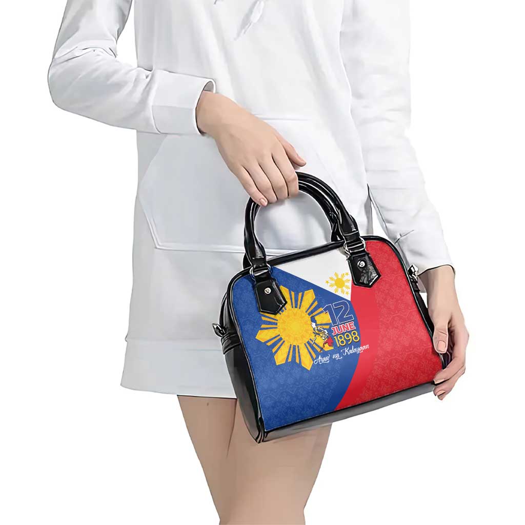 Philippines Independence Day Shoulder Handbag Araw ng Kalayaan Polynesian Sun and YAKAN Pattern LT03