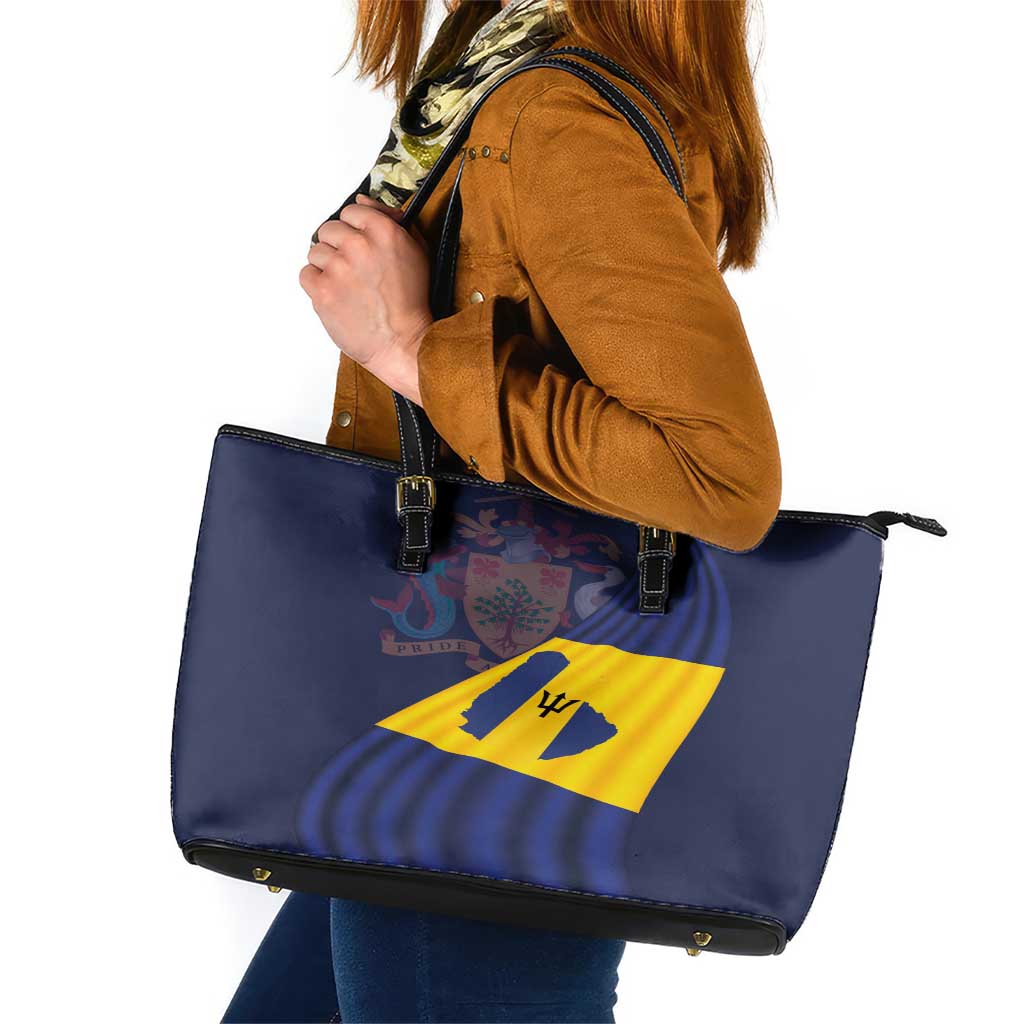 Barbados Independence Day Leather Tote Bag National Flag Design LT03