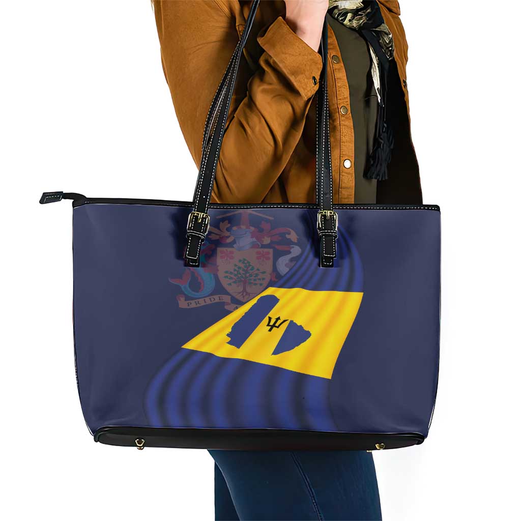 Barbados Independence Day Leather Tote Bag National Flag Design LT03